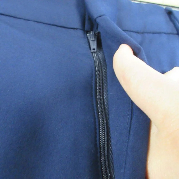 Club Monaco Men's Dress Pants Straight Leg Ankle Trouser Size 34 x 32 Navy 560 - Picture 8 of 13